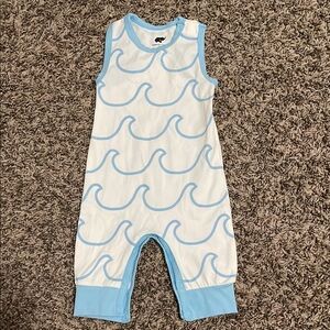 0-3 mo Wave print romper from Monica + Andy